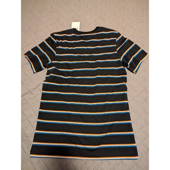 Nike Sportswear Club Stripe Embroidered Logo T-Shirt Tee Men's S DZ2985-011 - Picture 5 of 9